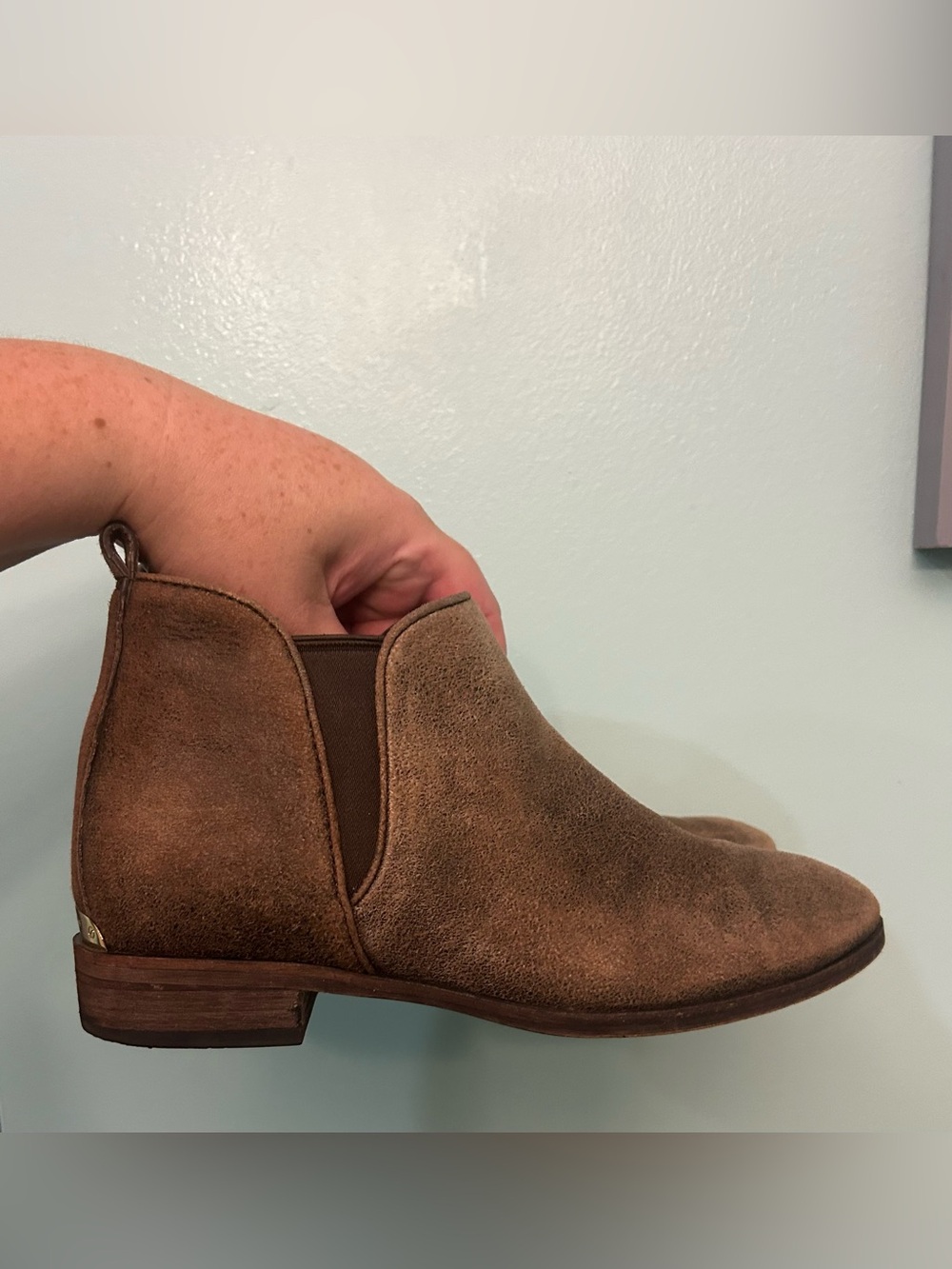 Michael Kors Brown Distressed Ankle Boots SZ 6.5